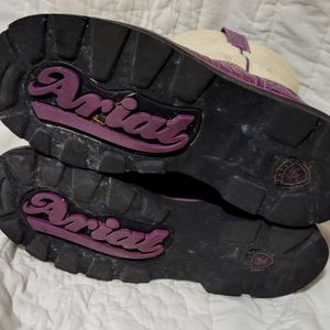 Ariat, fat baby, purple cowboy boots, size 8.5
